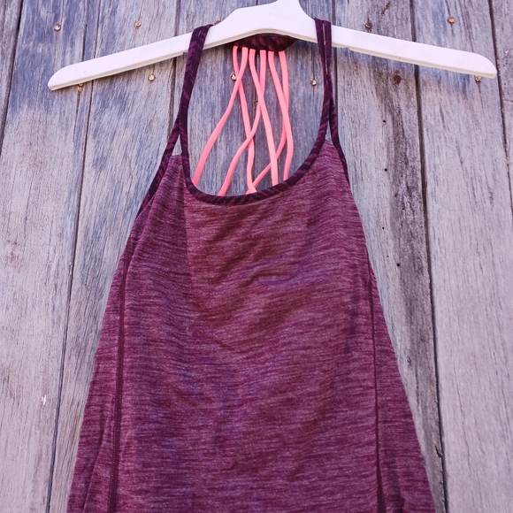 Lululemon Womens Sz 2 Lighten Up Tank Heathered Workout Bra Top In One Luxtreme - Picture 2 of 7